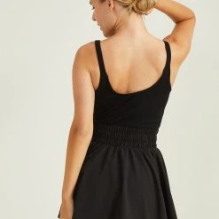 Highlight Smocked Waist Dress 4 Highlight Smocked Waist Dress -Highlight shop 000223 ND30833 BLACK 02