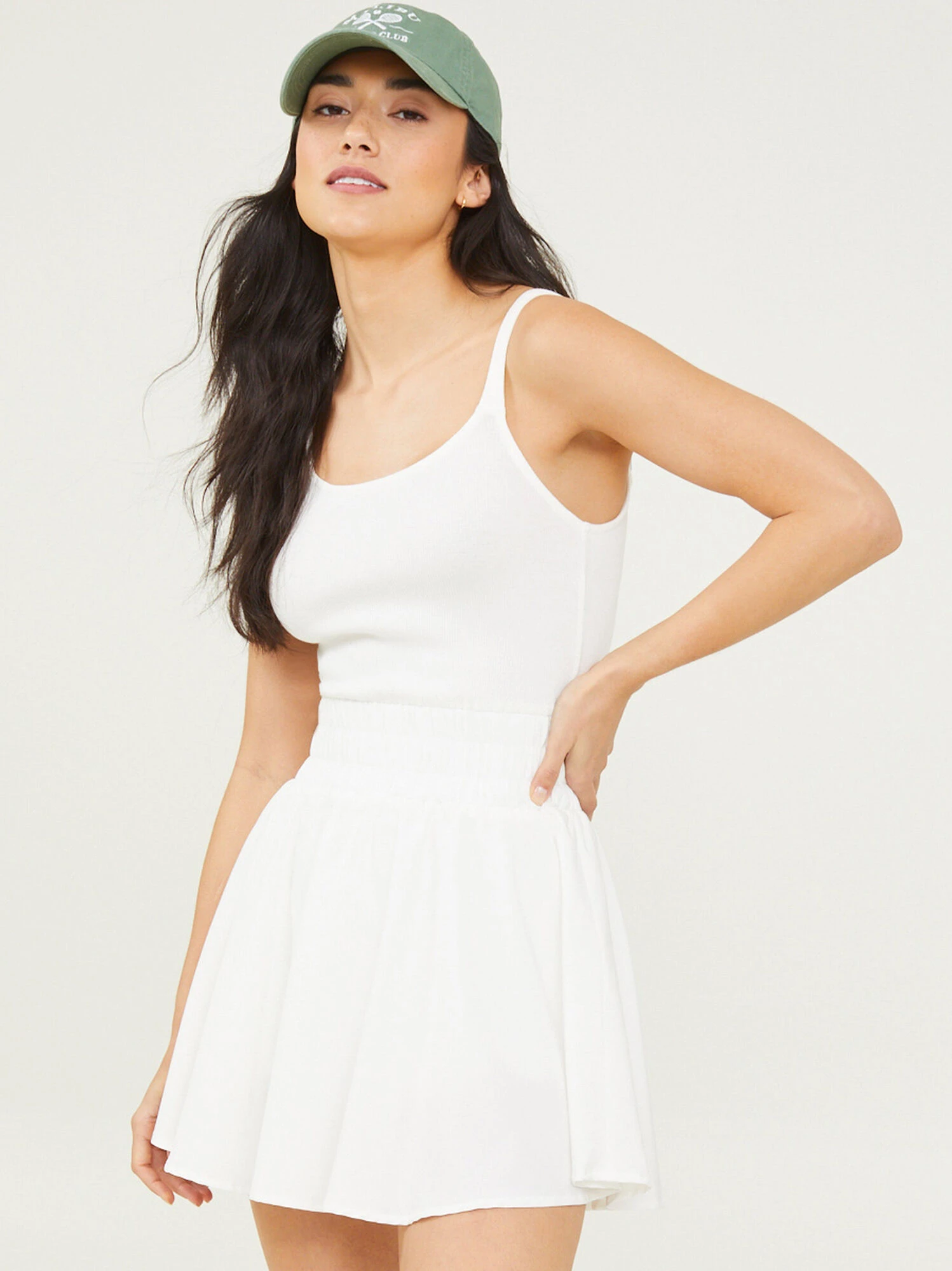 Highlight Smocked Waist Dress Highlight Smocked Waist Dress -Highlight shop 000223 ND30833 WHITE 00