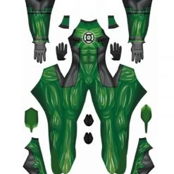 Deadpool Green Lantern Deadlantern DyeSub Printing Superhero Costume