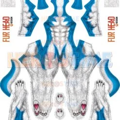 Lupin Blue Dog Pattern Printing Fullbody Suit No Mask