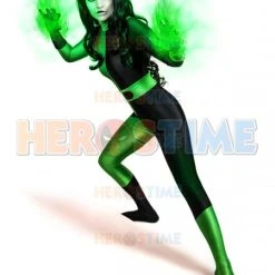 Shego Of Kim Possible Female Super Villain Costume -Highlight shop Shego Of Kim Possible Female Super Villain Costume BSC036 3 450x600 1