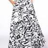 DALI'S MUSE BANDEAU ABSTRACT MAXI SKIRT -Highlight shop dalis muse bandeau abstract maxi skirt white black 1 1