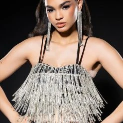 DRIPPIN RHINESTONE FRINGE CORSET