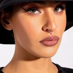 ESME FAUX SEPTUM RING SET -Highlight shop esme faux septum ring set gold 1 1