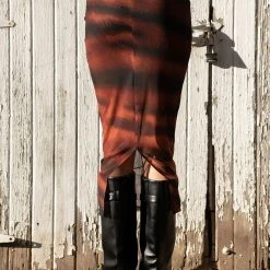 EYE OF THE TIGER MESH MIDI SKIRT -Highlight shop eye of the tiger mesh midi skirt multi 5 5