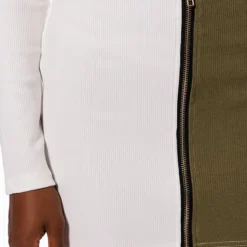 HALF N HALF ZIPPER SKIRT -Highlight shop half n half zipper skirt white multi 9 9