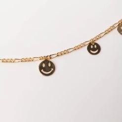 HAPPY ON THE INSIDE ANKLET -Highlight shop happy on the inside anklet gold 3