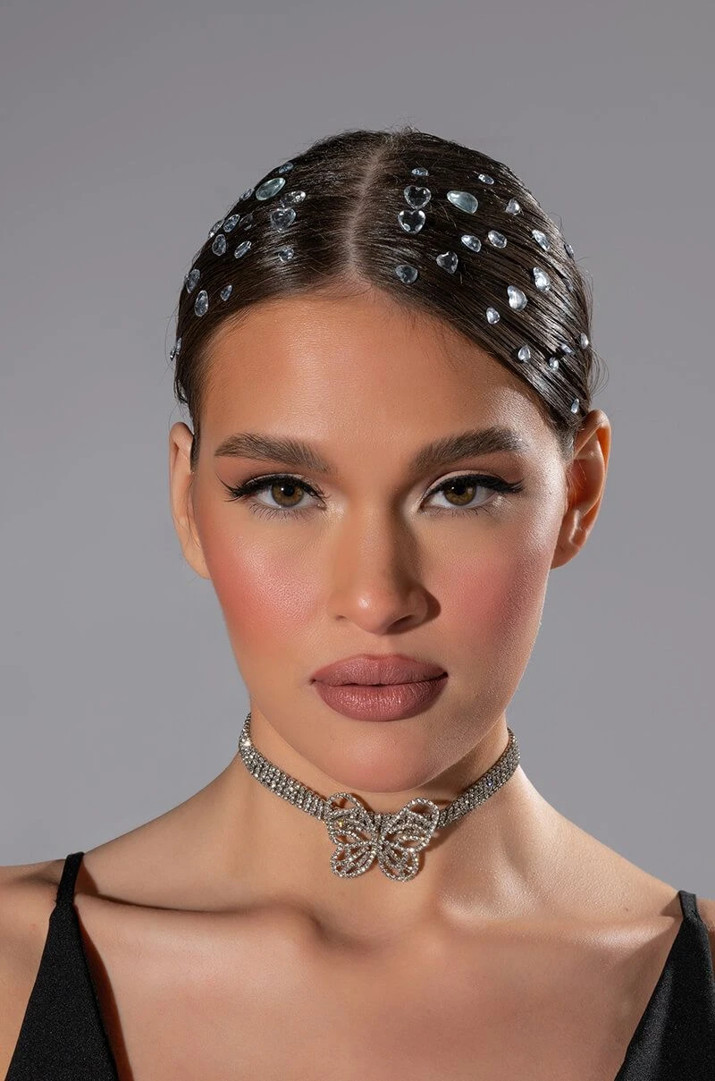 HEART HAIR GEM STICKERS IN SILVER HEART HAIR GEM STICKERS IN SILVER -Highlight shop heart hair gem stickers in silver silver 1 1