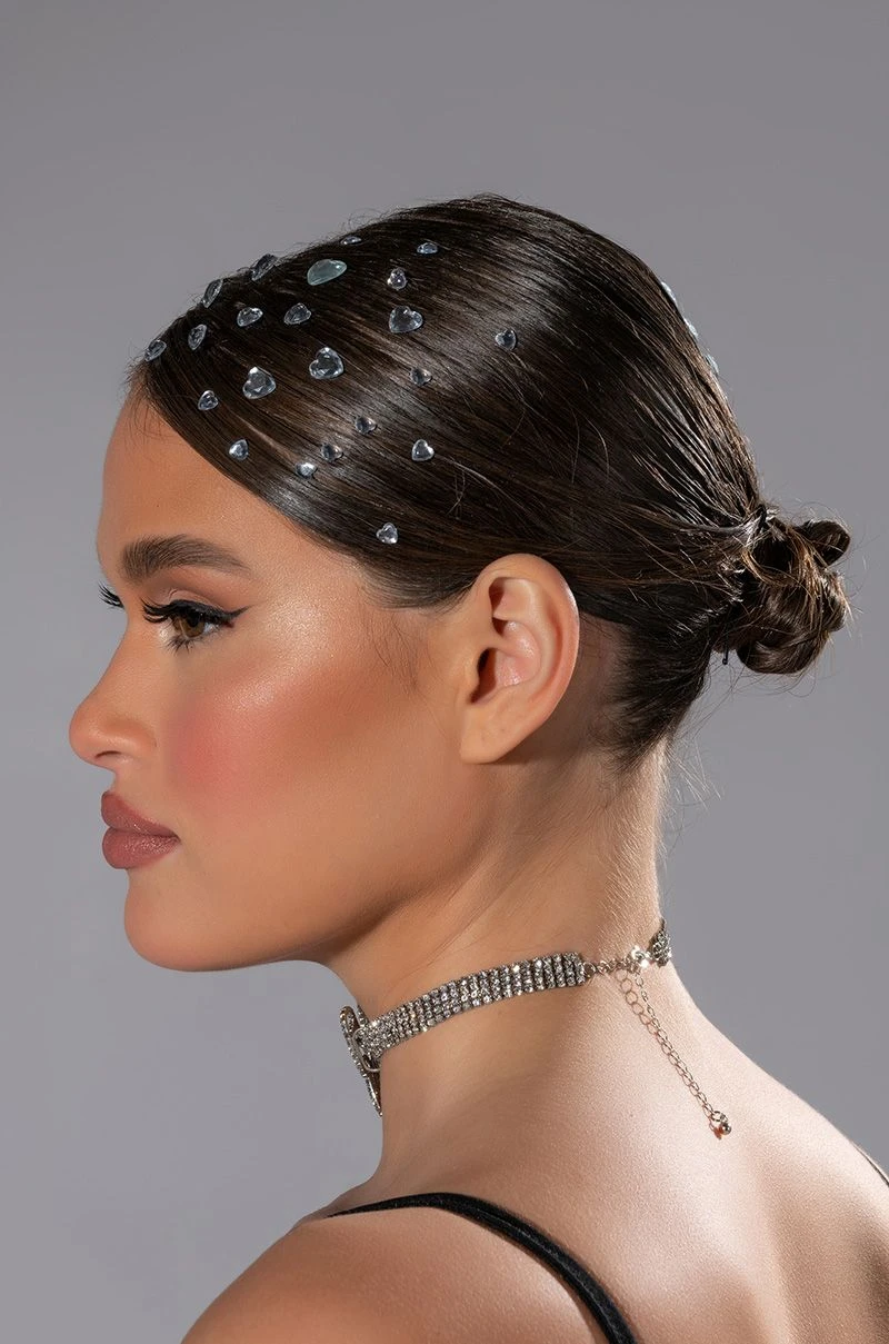 HEART HAIR GEM STICKERS IN SILVER HEART HAIR GEM STICKERS IN SILVER -Highlight shop heart hair gem stickers in silver silver 2 2