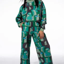 Highlight shop -Highlight shop medusa wide leg scuba sweatpants green multi 2 2