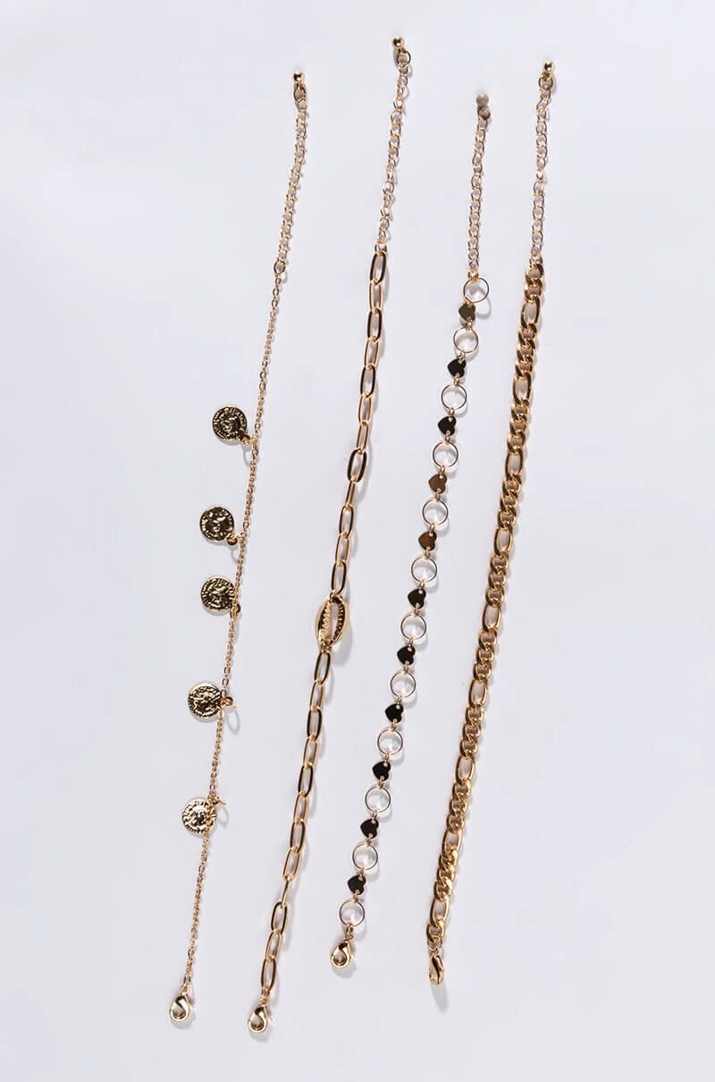 MYKONOS ANKLET SET MYKONOS ANKLET SET -Highlight shop mykonos anklet set gold 2 2