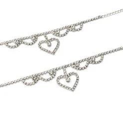 PRINCESS TREATMENT HEART ANKLET SET -Highlight shop princess treatment heart anklet set silver 3 3