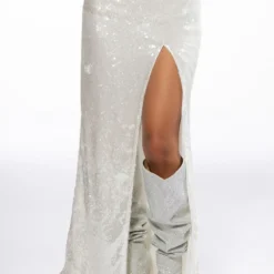 RESOLUTIONS SEQUIN SLIT MAXI SKIRT
