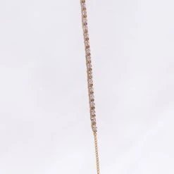 SEE YOU NEVER RHINESTONE CZ ANKLET -Highlight shop see you never rhinestone cz anklet gold 2 2