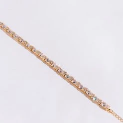 SEE YOU NEVER RHINESTONE CZ ANKLET -Highlight shop see you never rhinestone cz anklet gold 3 3