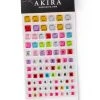 SQUARE GEMSTONE HAIR STICKERS IN MULTI -Highlight shop square gemstone hair stickers multi 3 3