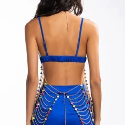 TROPICAL FANTASY BODY CHAIN BRA -Highlight shop tropical fantasy body chain bra multi 5 5