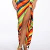 WANT YOU TO WANT ME MIDI SKIRT WITH HIGH SLIT -Highlight shop want you to want me midi skirt with high slit red multi 1 1