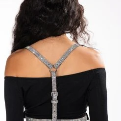 Highlight shop -Highlight shop yes indeed rhinestone harness silver 3 3 c1